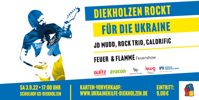 Ukraine-Rockkonzert Banner